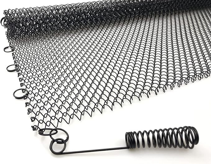 Sunshinecarpentry Fireplace Mesh Screen Curtain, Two Panels. Rod kit NOT Include