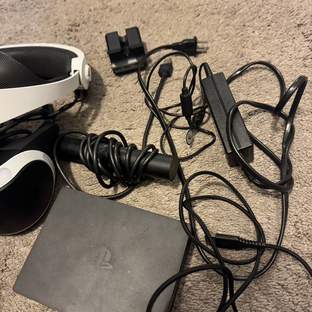 Sony PlayStation VR Headset Bundle, Move Controllers, Game, HDMI, Room-Scale VR
