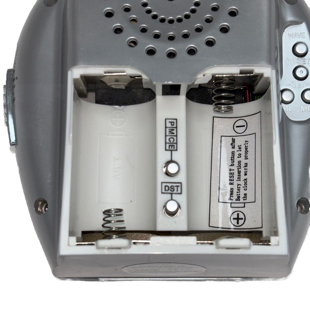 On Time Talking Atomic Alarm Clock Uses 2 C Batteries