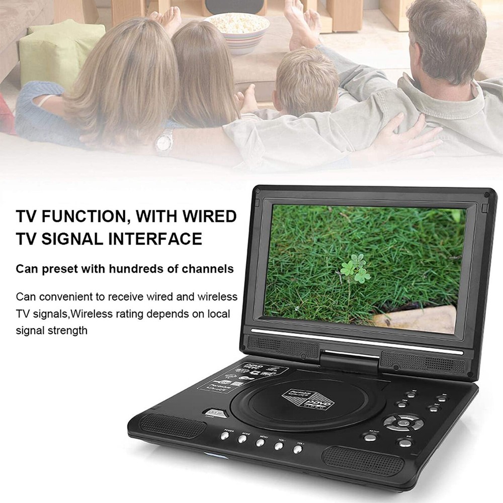 NEW Portable DVD Player HD CD TV Player 270° LCD Widescreen Card Reader Player