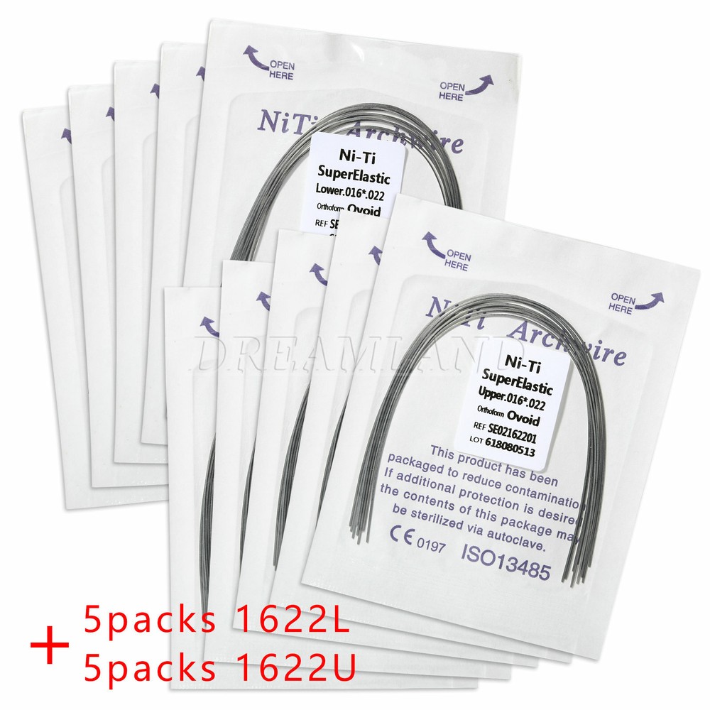 100PCS Dental Orthodontic Niti Rectangular Arch Wire 0.016x0.022 Upper Lower