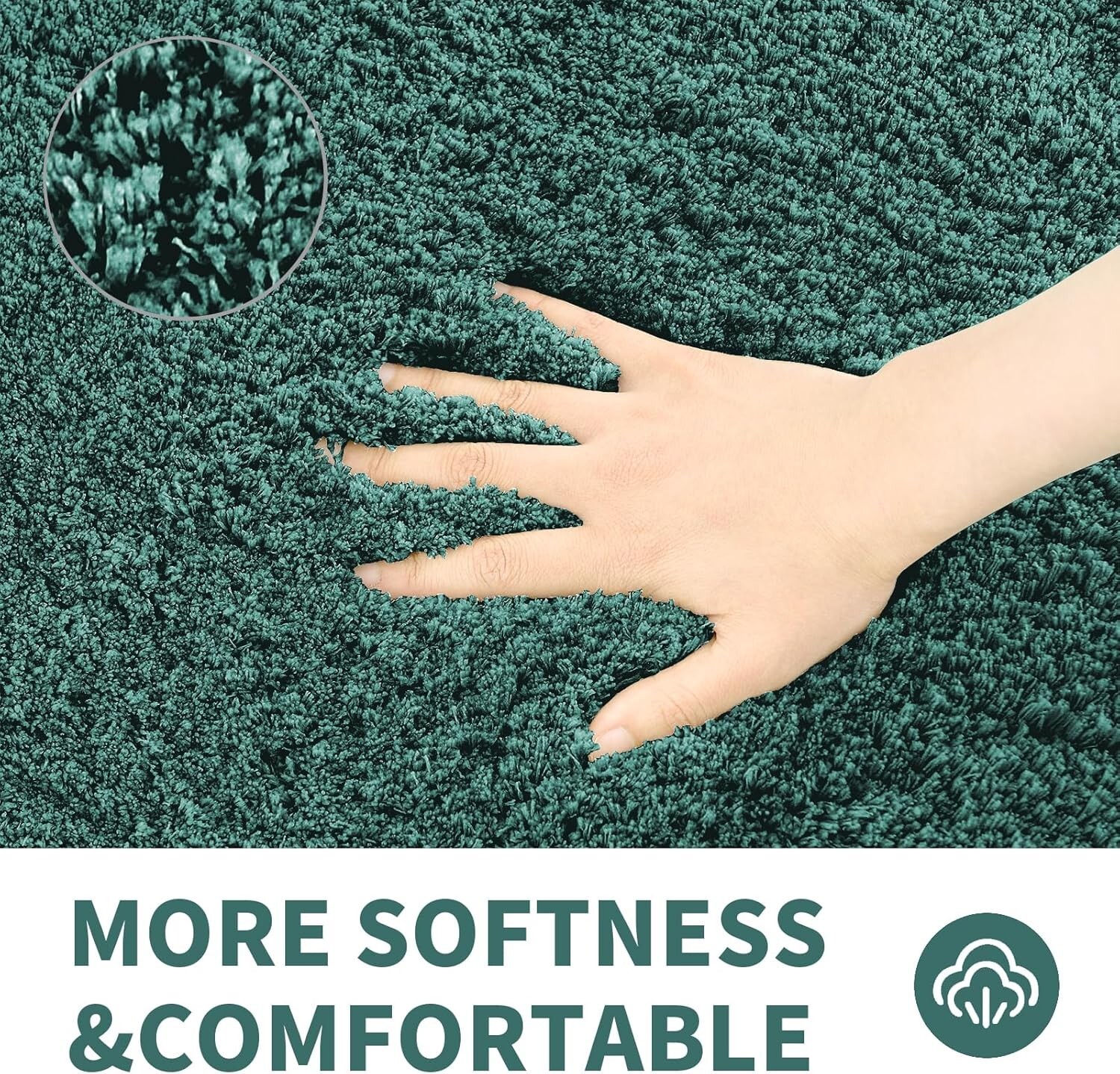 CozeCube Green Bathroom Rugs 47" x 24", Christmas Bath mats for Bathroom Non