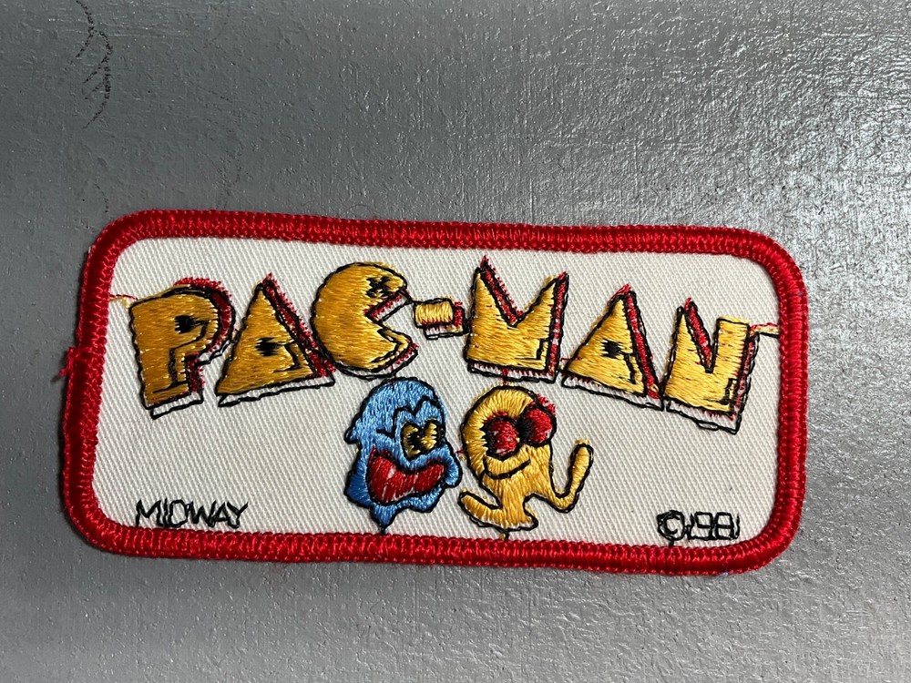 Vintage PAC-MAN Embroidered Patch 1981