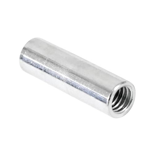 20 Packs Round Rod Coupling Nuts, UNC Threaded Round Connector 1/4"-20