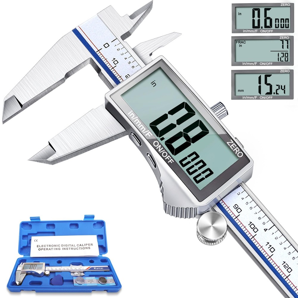 Digital Caliper Measuring Tool, Vernier Dial Caliper Digital Outside Micromet...