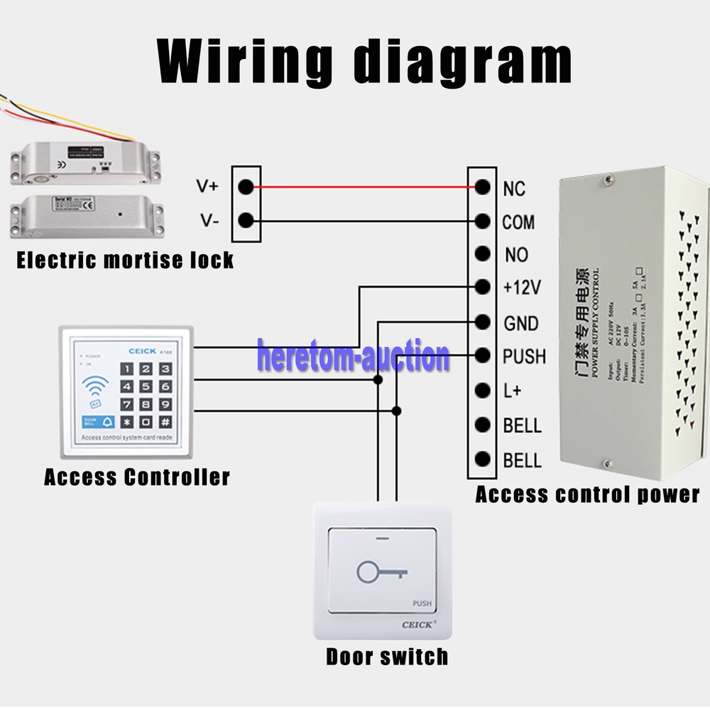 DC12V Electric Drop Bolt Lock for Door Access Control System NC Fail-Safe