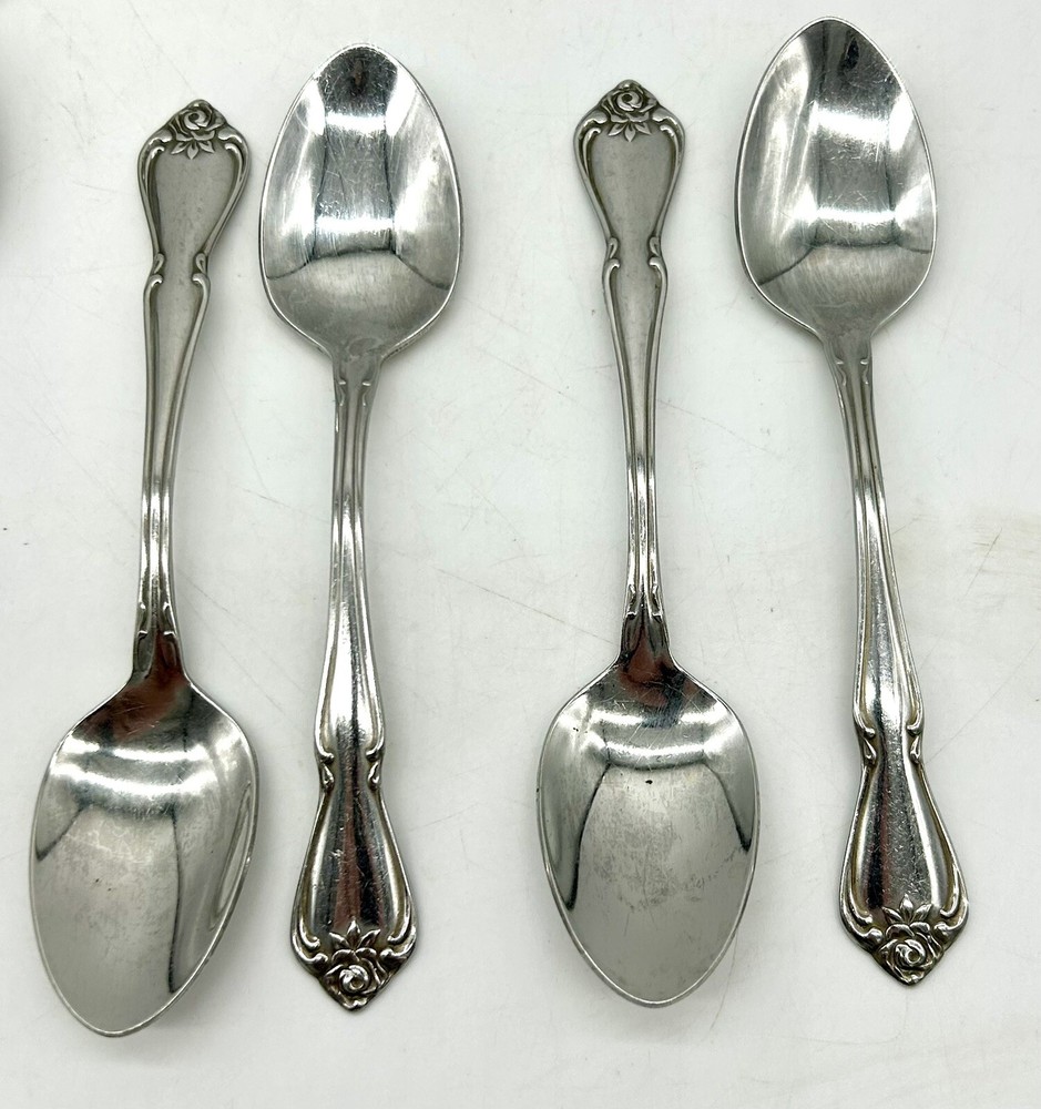 13 Pc Lot 1881 Rogers Stainless Oneida Flatware Arbor Rose Flatware Spoon Fork