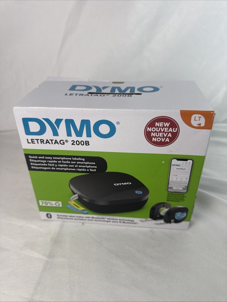 DYMO Letratag 200B Bluetooth Label Maker w/ 2 Pack Assorted Label NEW Open Box