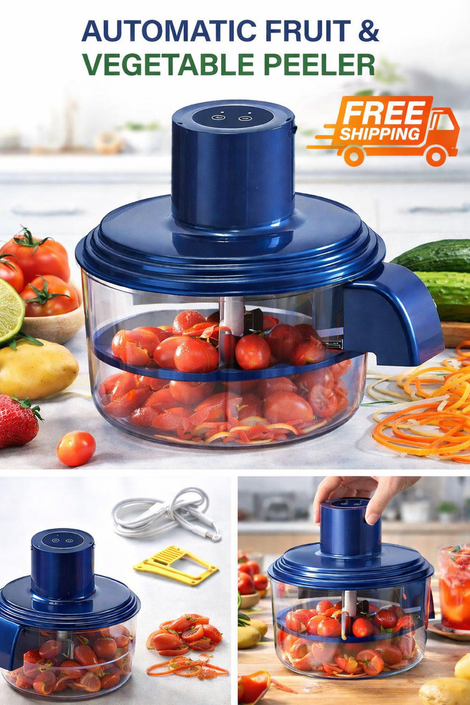 Automatic Electric Fruit & Vegetable Peeler | One-Touch | USB Rechargeable