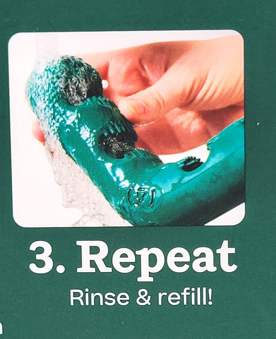 Woof Bite n' Brush Large Treat Holder Toothbrush Tough Non Toxic For Dogs 7.5"