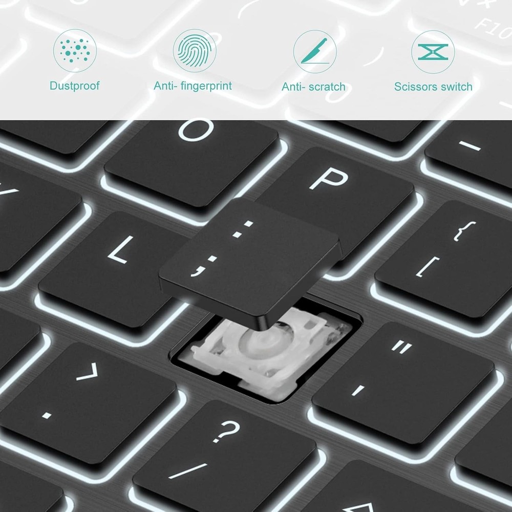 TECURS Bluetooth Keyboard and Mouse Combo for iPad - Rechargeable Wireless Keybo