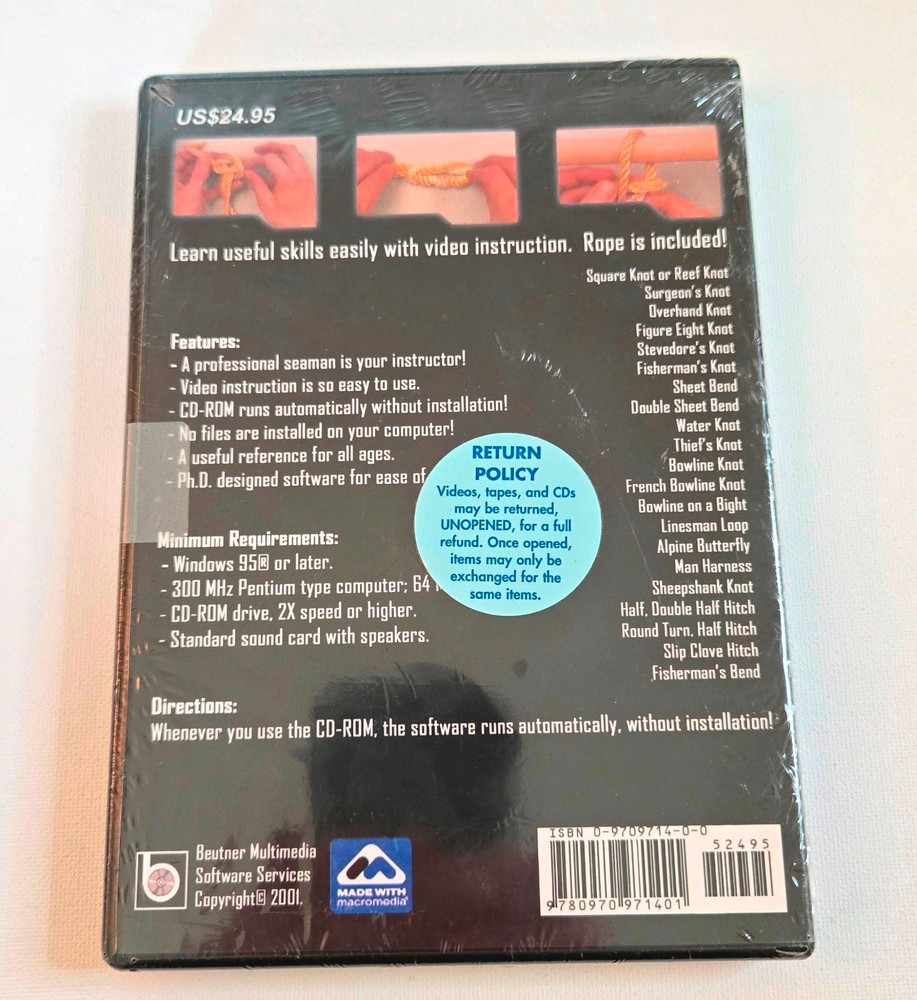 Knot Tying Splicing Three-Strand Line and Knot Tying The Basic Knots (PC CD-ROM)