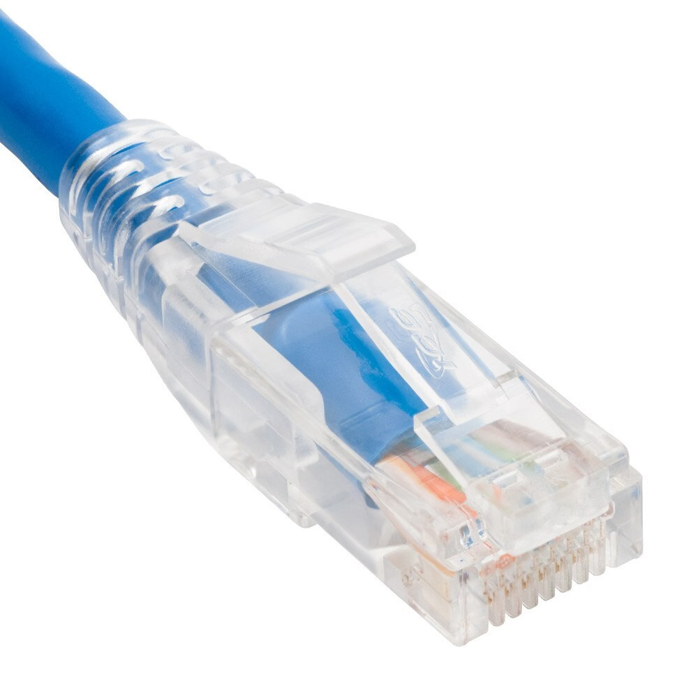 PATC CORD CAT6 CLEAR BOOT 25' BLUE