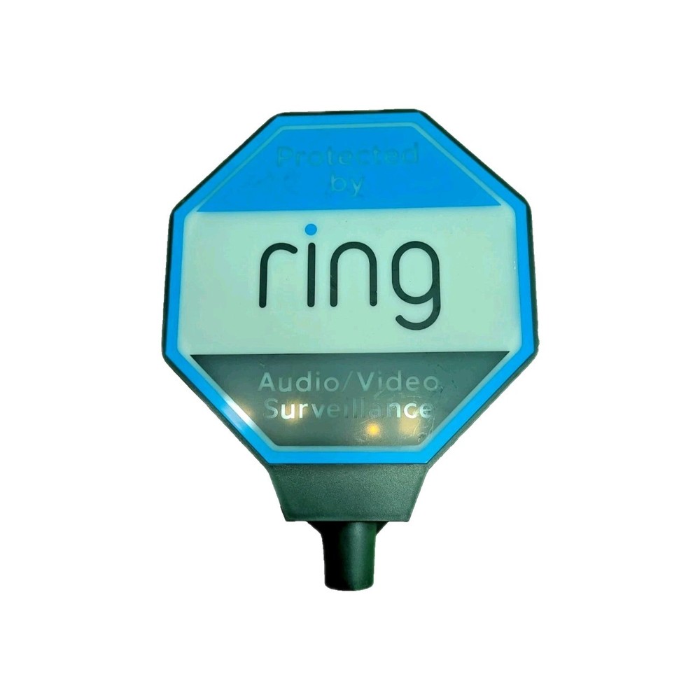 Ring Solar Security Sign Illuminated & Solar Powered Complete