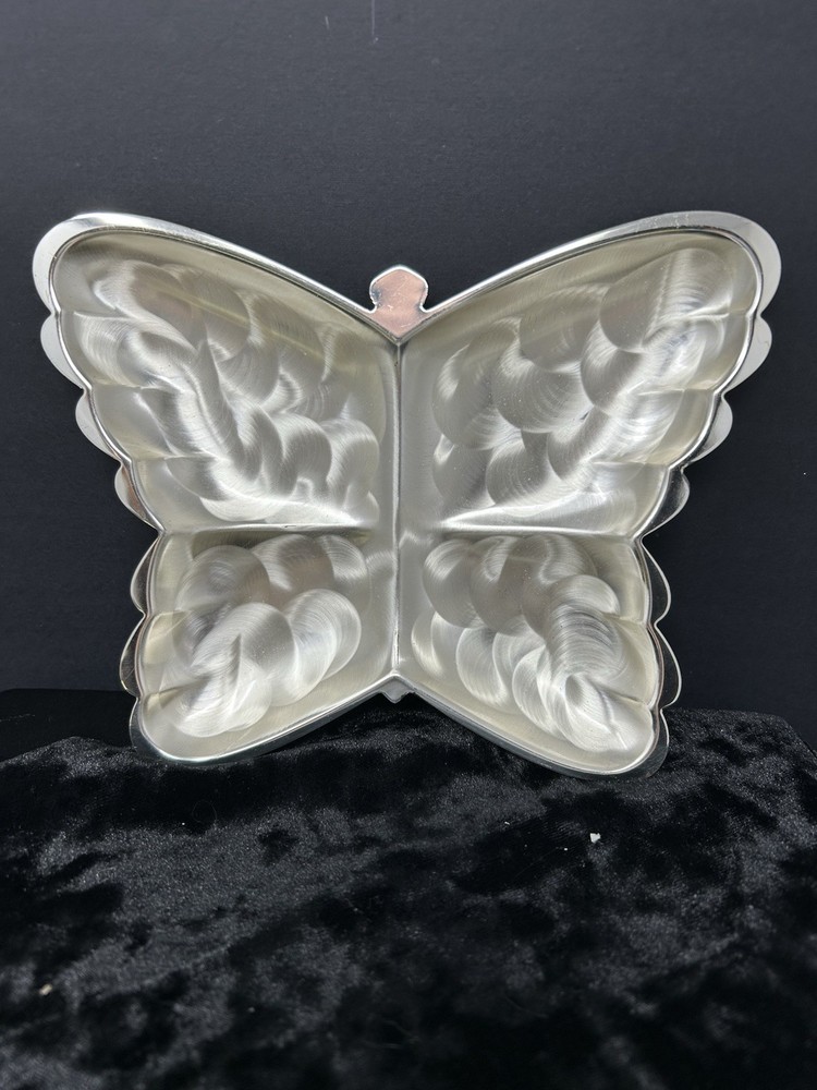 Butterfly Candy Trinket Dish Silver plated Tarnish Resistant Made West Germany