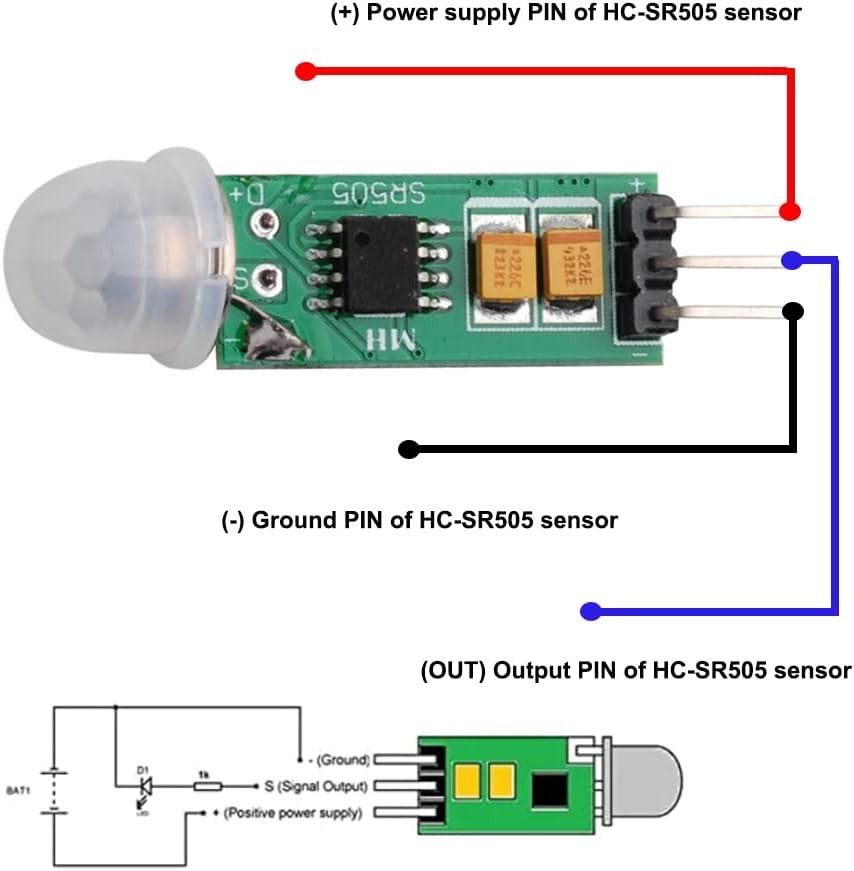 HC-SR505 Mini Infrared PIR Motion Sensor, Micro 5PCS Sensor