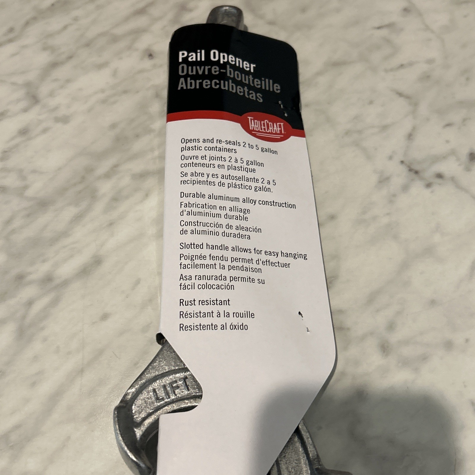 TableCraft 15 Cast Aluminum 16" Pail Opener