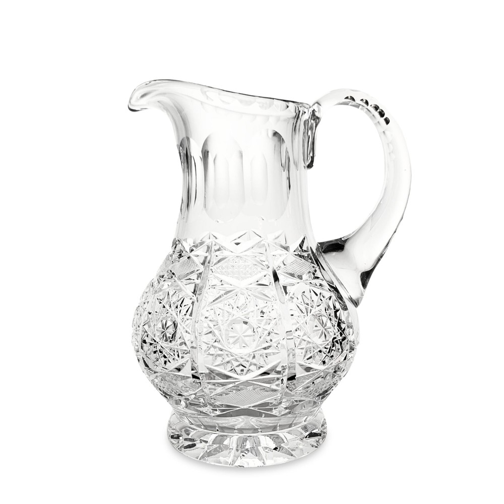 Bohemian Cut Crystal 9" Pitcher