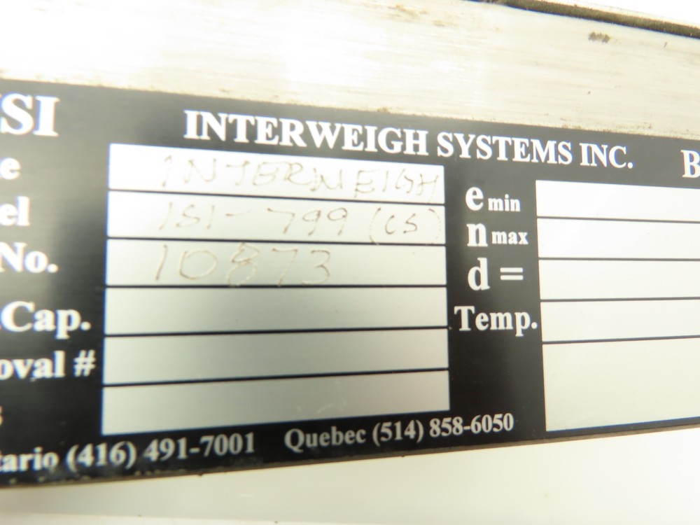 ISI Interweigh Systems Inc. 1S1-799 (cs) Digital Scale Indicator Readout