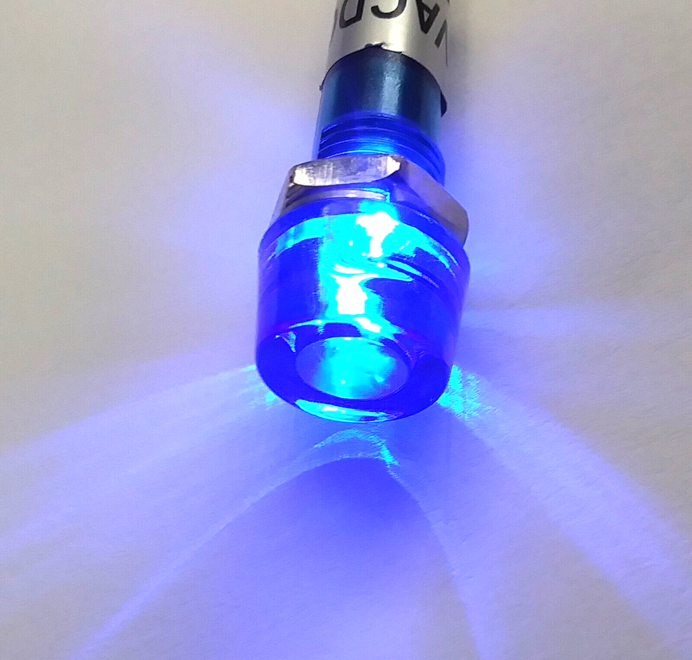 3 BBT 24 volt Waterproof Blue LED Hi-Profile Indicator Lights