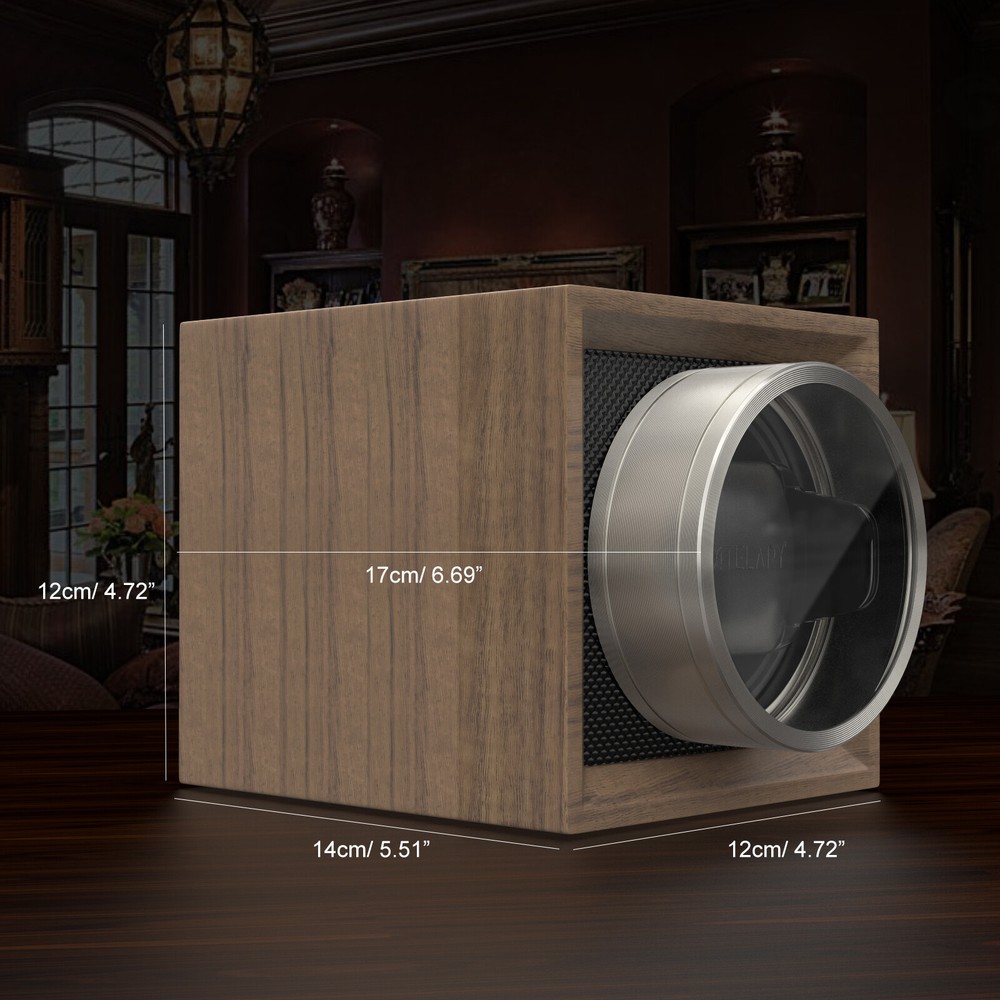 Automatic Rotation Single Watch Winder Display Storage Case Dual Power Supply
