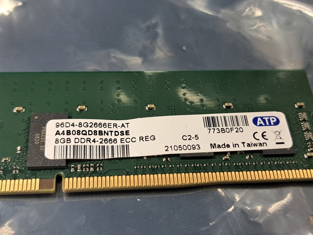 12x8 96GB DDR4-2666 ECC REG RDIMM Server Memory RAM Samsung ICs ATP Electronics