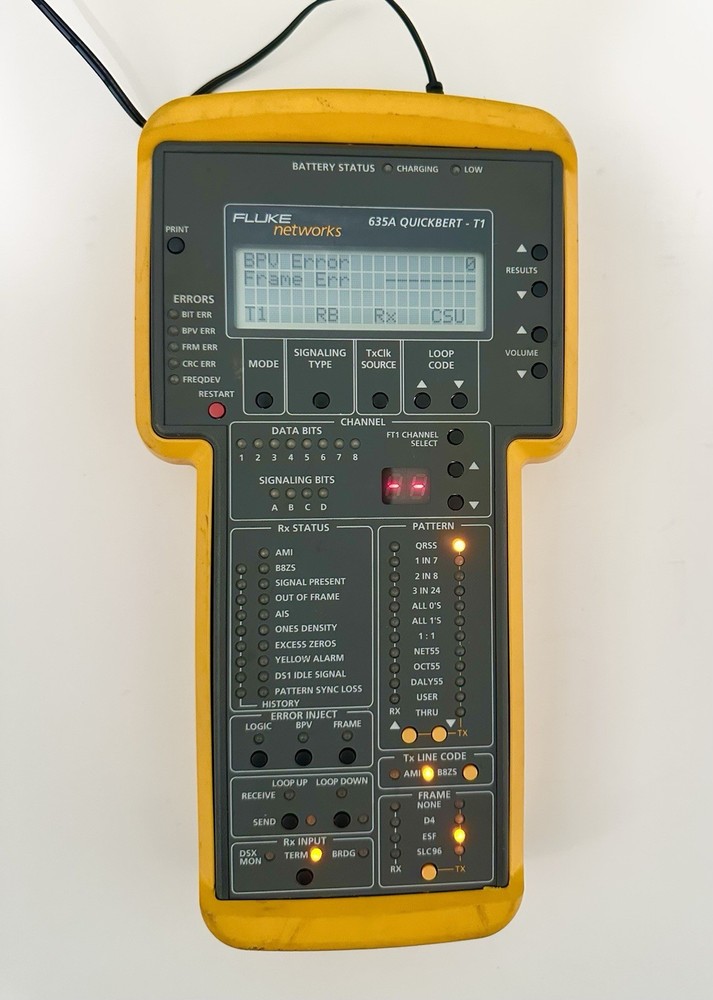 Fluke 635A QUICKBERT-T1 Multimeter Tester, No Charger.