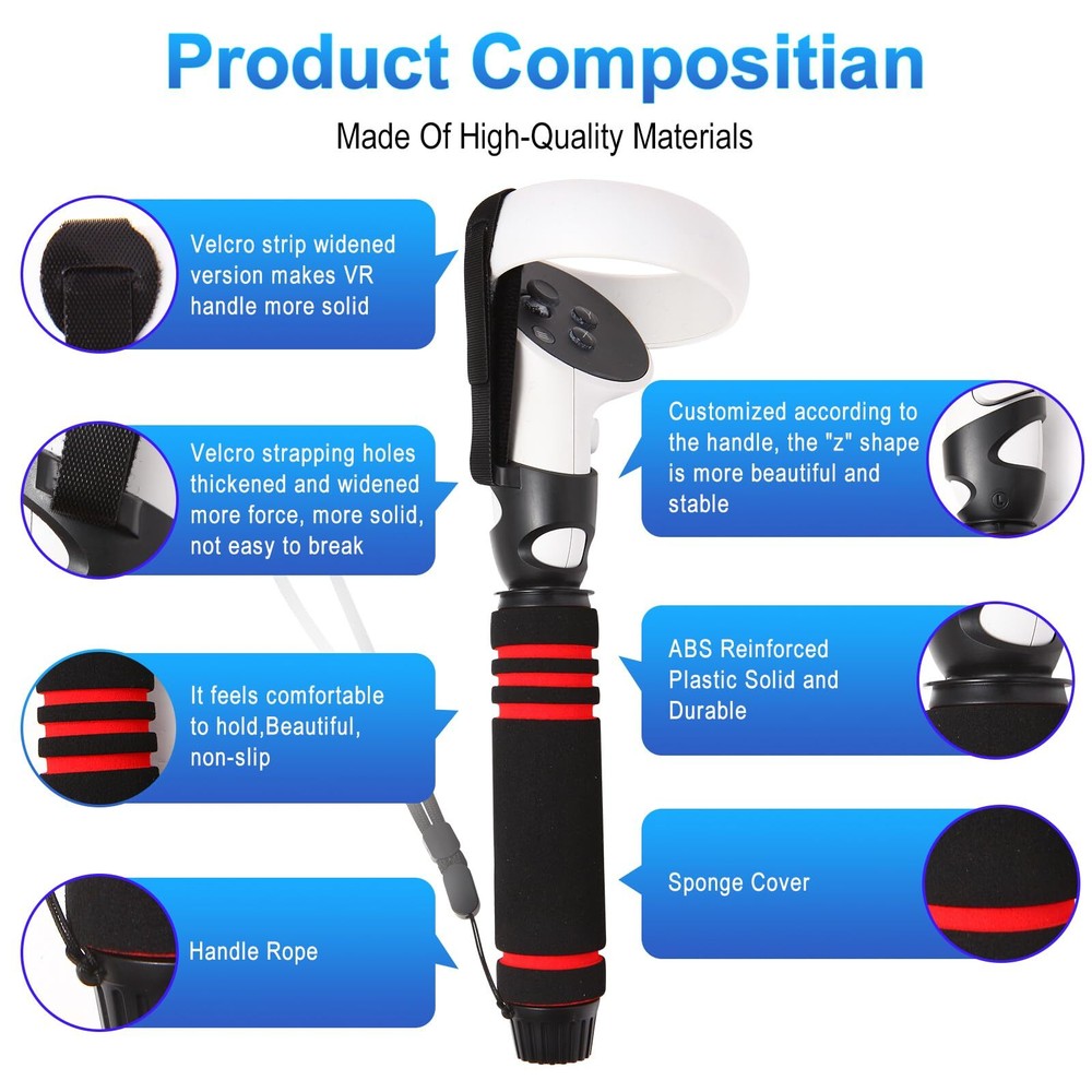 VR Gorilla Tag Long Arms Grips for Oculus Quest, 2 - Controller Accessories