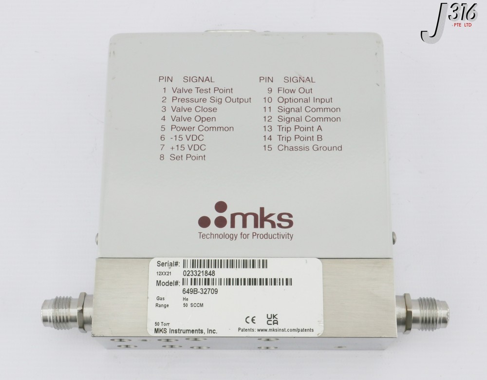 6797 MKS MFC, PRESSURE CONTROLLER, TYPE 649, 50TORR 649B-32709