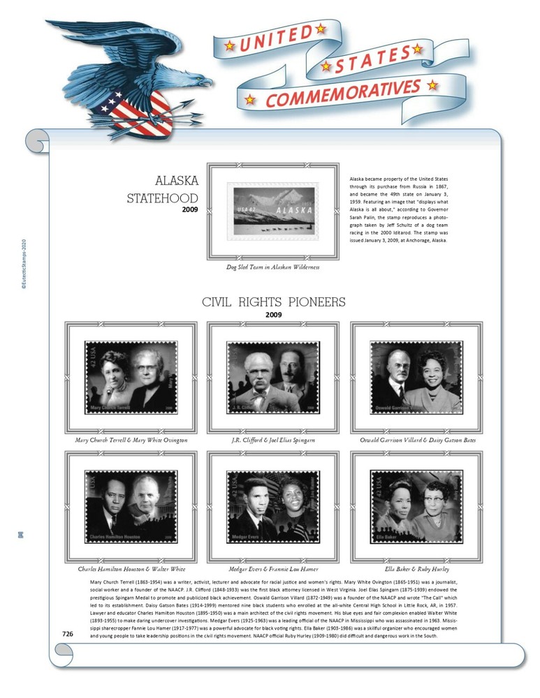 2009 U.S. Commemorative Singles COMPLETE Supplement (White Ace Alternative)