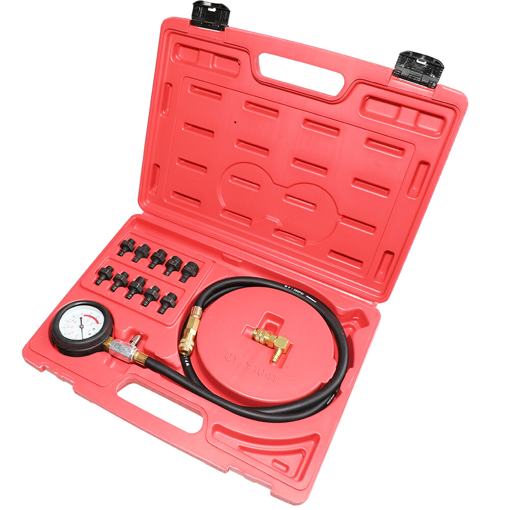 Engine Oil Pressure Test Kit Gauge Diagnostic Tester Dectector Tool Set 0-140PSI