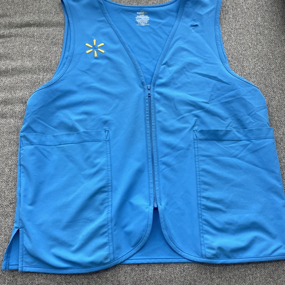 (#2) Walmart Medium Blue Employee Uniform Vest