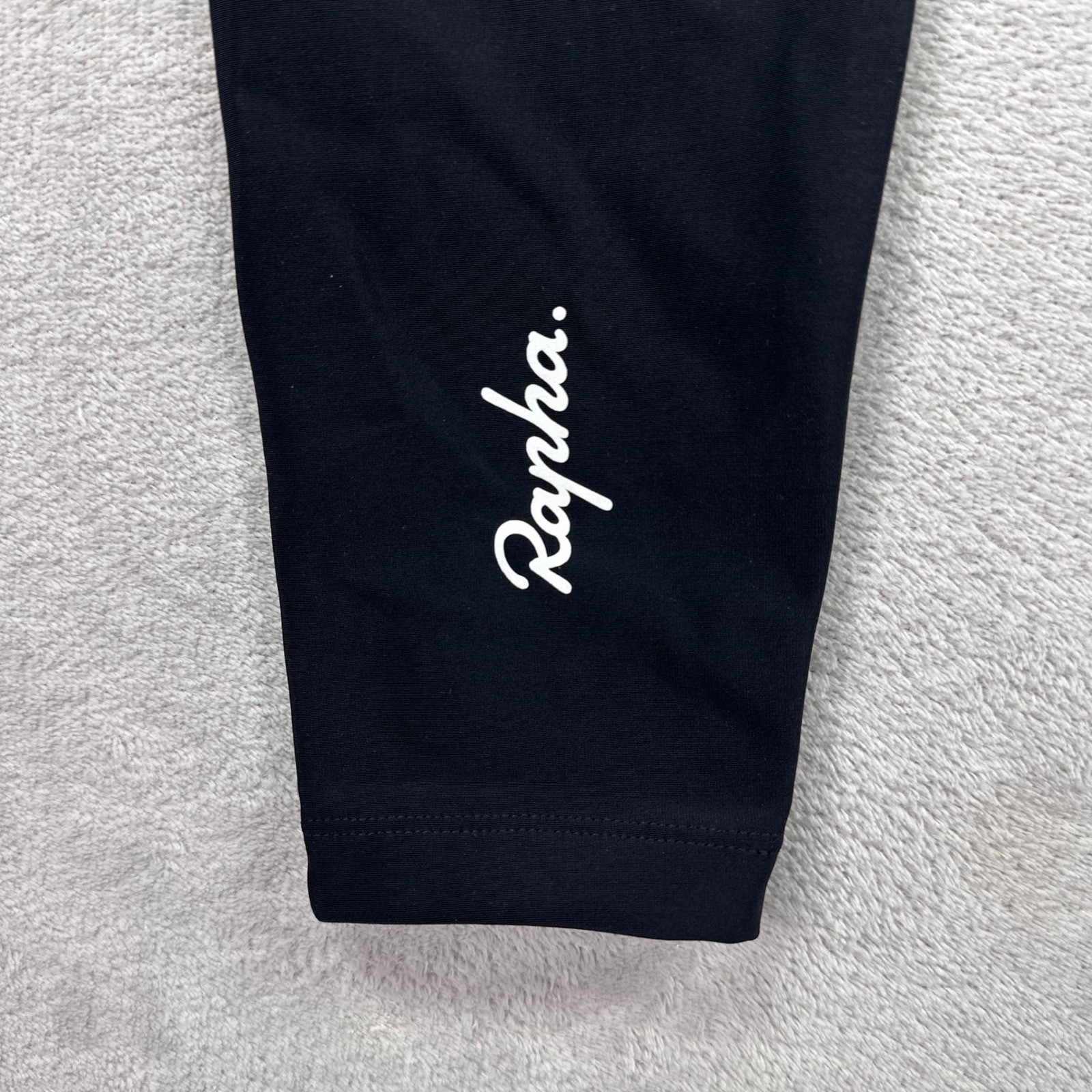 Rapha Thermal Leg Warmers Size Medium Black Cycling Fleece Lined Grippers Biking