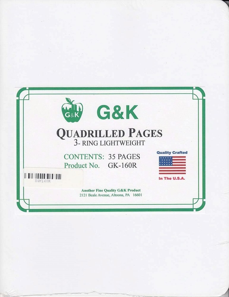 35 G&K High Quality Quadrilled Pages For 3 Ring Stamp Album Binder Stock Books