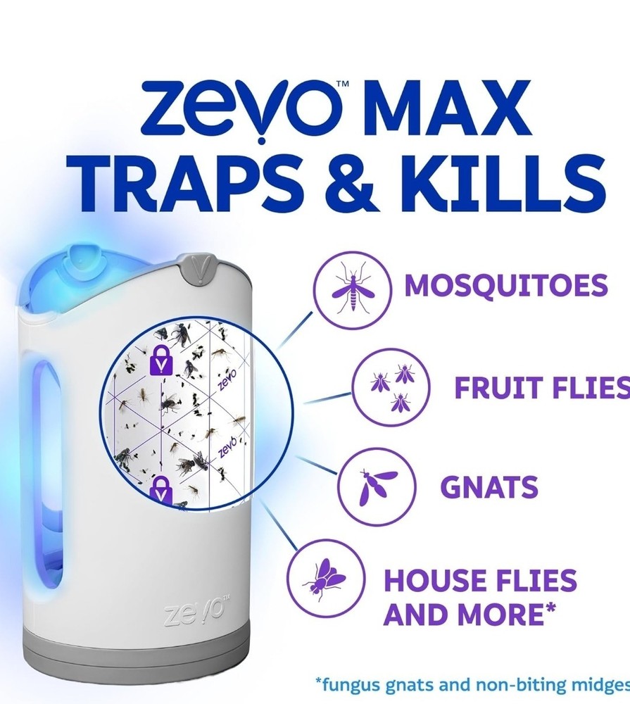 Zevo MAX Bug Catcher & Fly Trap for Indoors