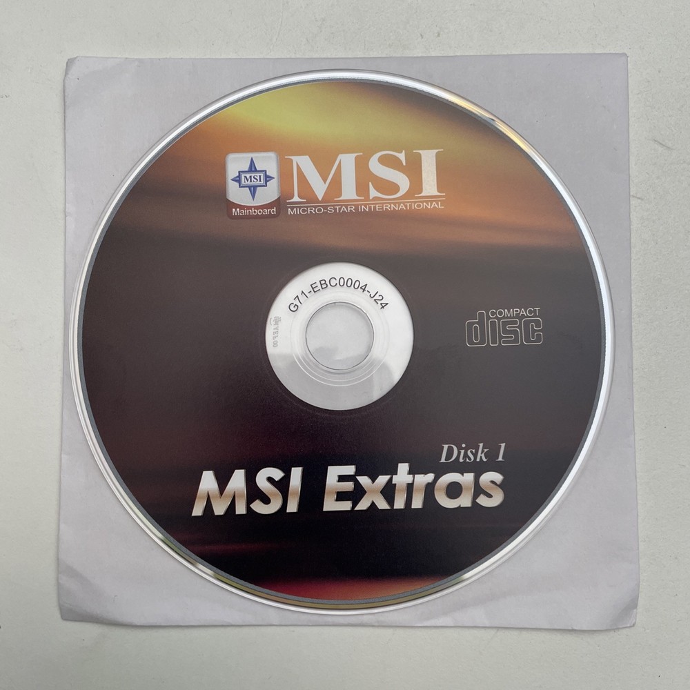 MSI Extras Disk 1 CD G71-EBC0004-J24