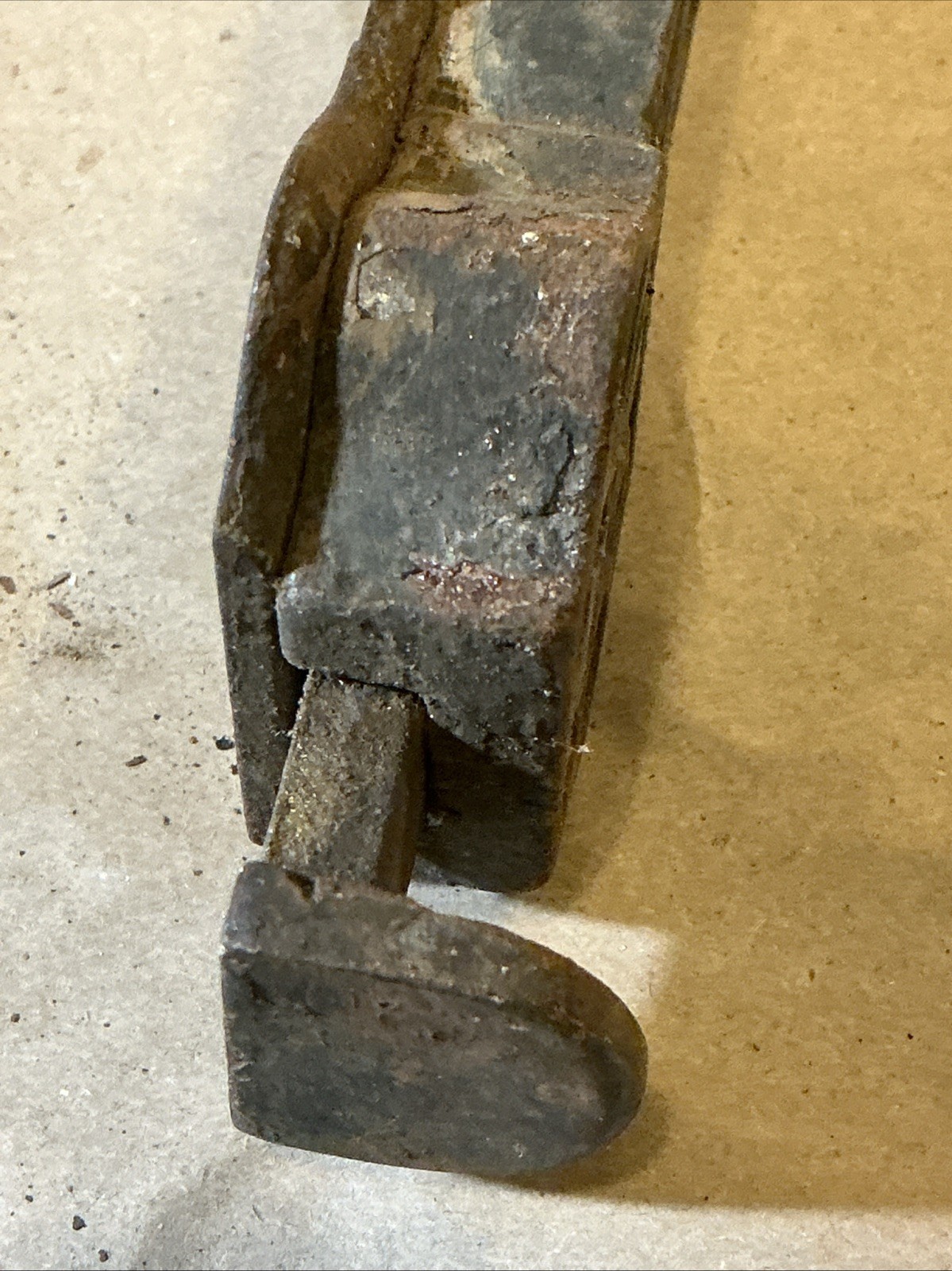 Antique Victorian Cast Metal Door Lock Surface Latch As Is INV-AT13