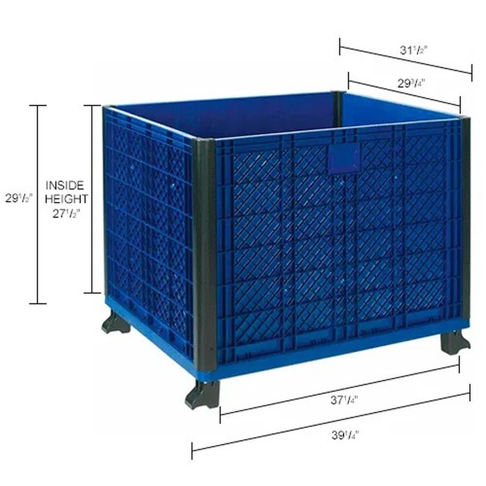 Easy Assembly Solid Wall Container 39-1/4 x 31-1/2 x 33-1/2 Overall