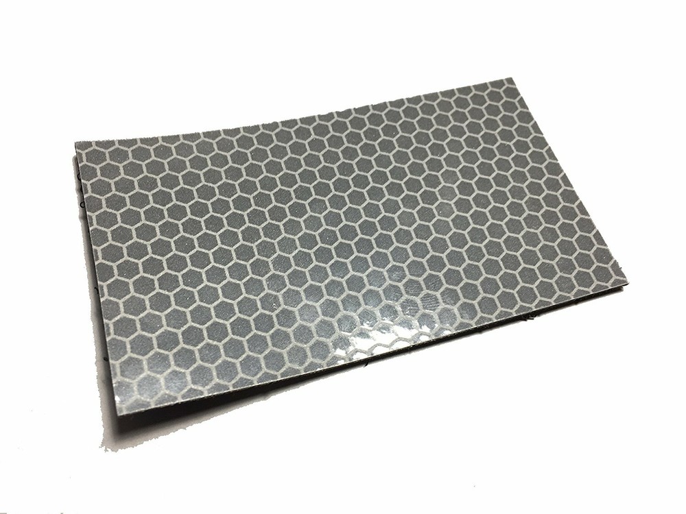 HI-VIS BLANK REFLECTIVE TACTICAL Solas (WHITE LIGHT) 2X3.5" PATCH - HOOK/LOOP