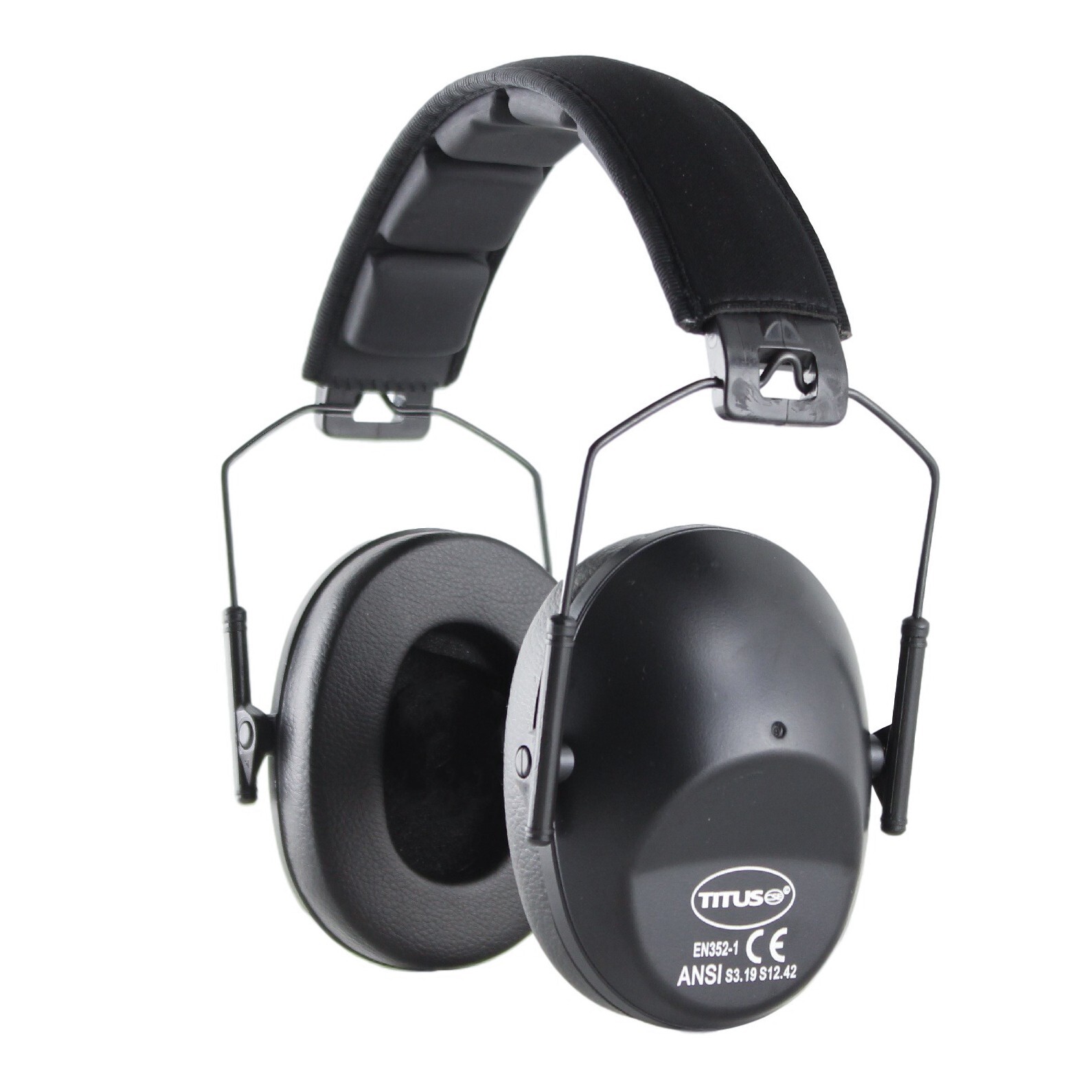 TITUS Shooting Gun Range Noise Reduction Ear Muffs High 34 NRR Protection Slim