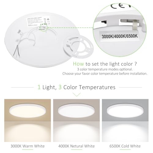 Pack LED Flush Mount Ceiling Light, 2W Ultra Thin Round White 4