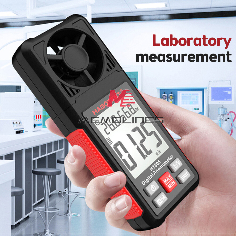 Handheld Digital LCD Air Wind Speed Anemometer Temperature Gauge Meter Tester
