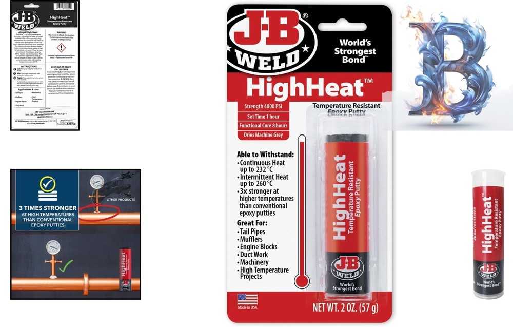 2 oz. High Performance Epoxy Putty - Ideal for High Temperature Applications