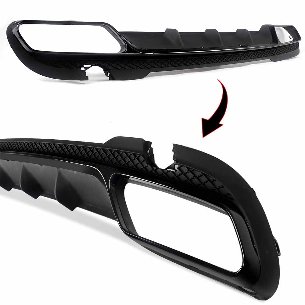 For Mercedes Benz E-Class W212 E350 2014-15 Rear Diffuser E63 Style+Exhaust Tips