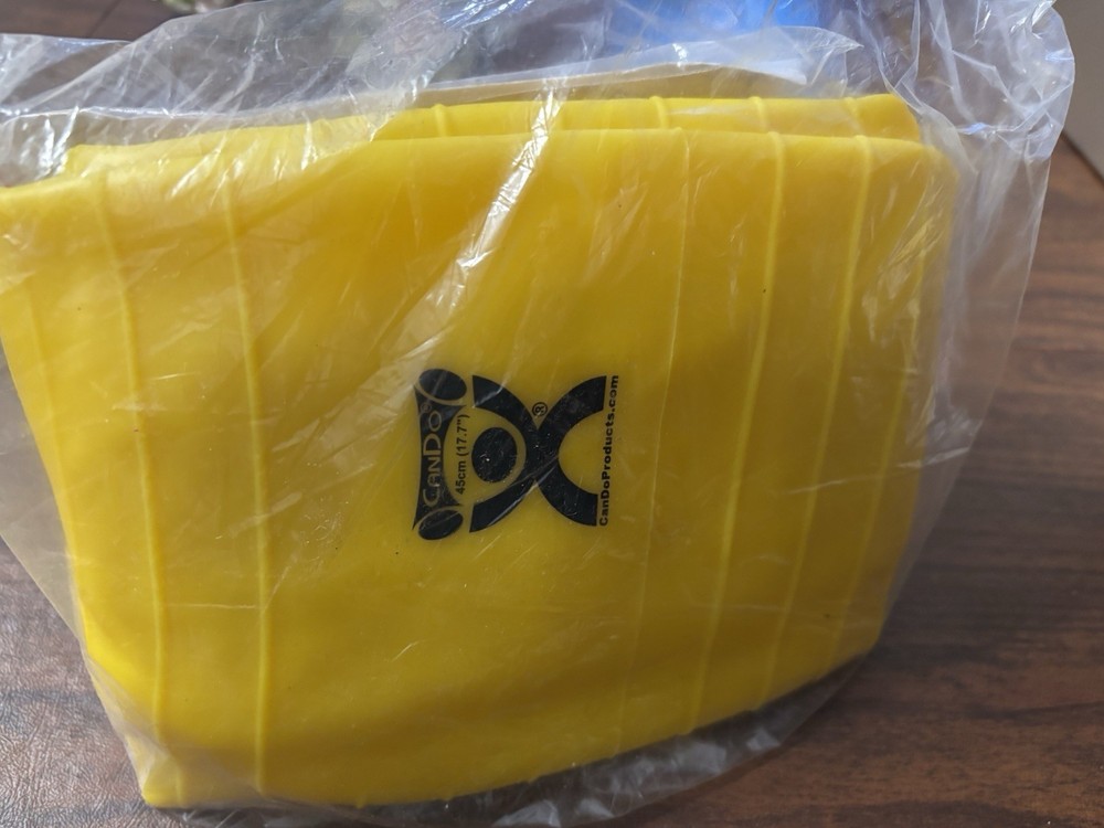 CanDo Inflatable Exercise Ball Yellow 17.7" 45cm