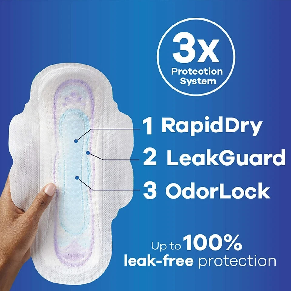 Always Ultra Thin Pads with Wings, Size 1, Regular, 46 Count