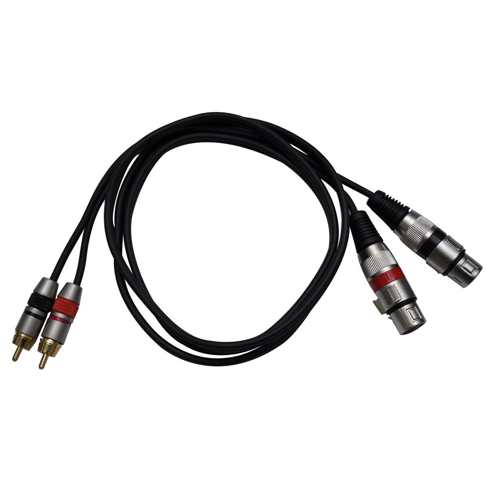 Seismic Audio - Dual XLR Female to Dual RCA Male 5' Patch Cable - 5' Patch Cord