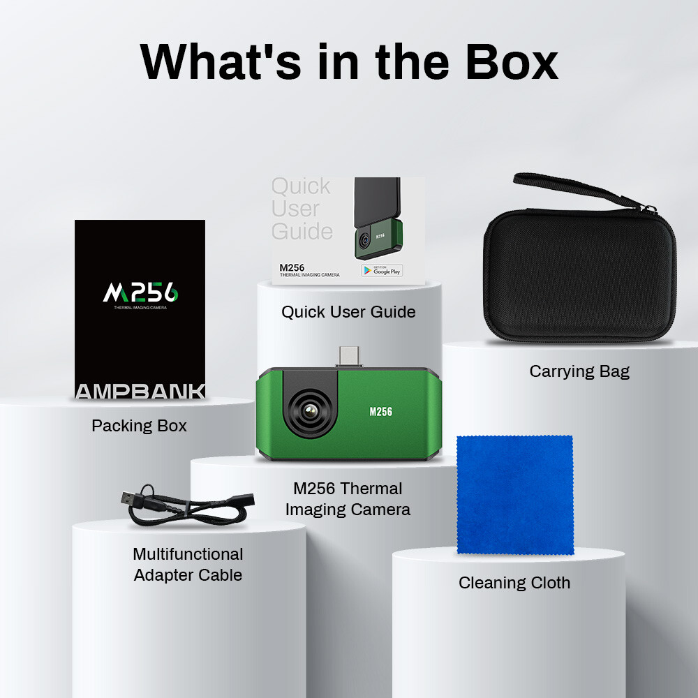 AMPBANK M256 256x192 High Resolution Thermal Camera for Android