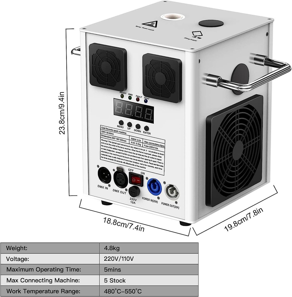 700W Cold Spark Firework DMX DJ Event Party Machine Stage Effect Machine