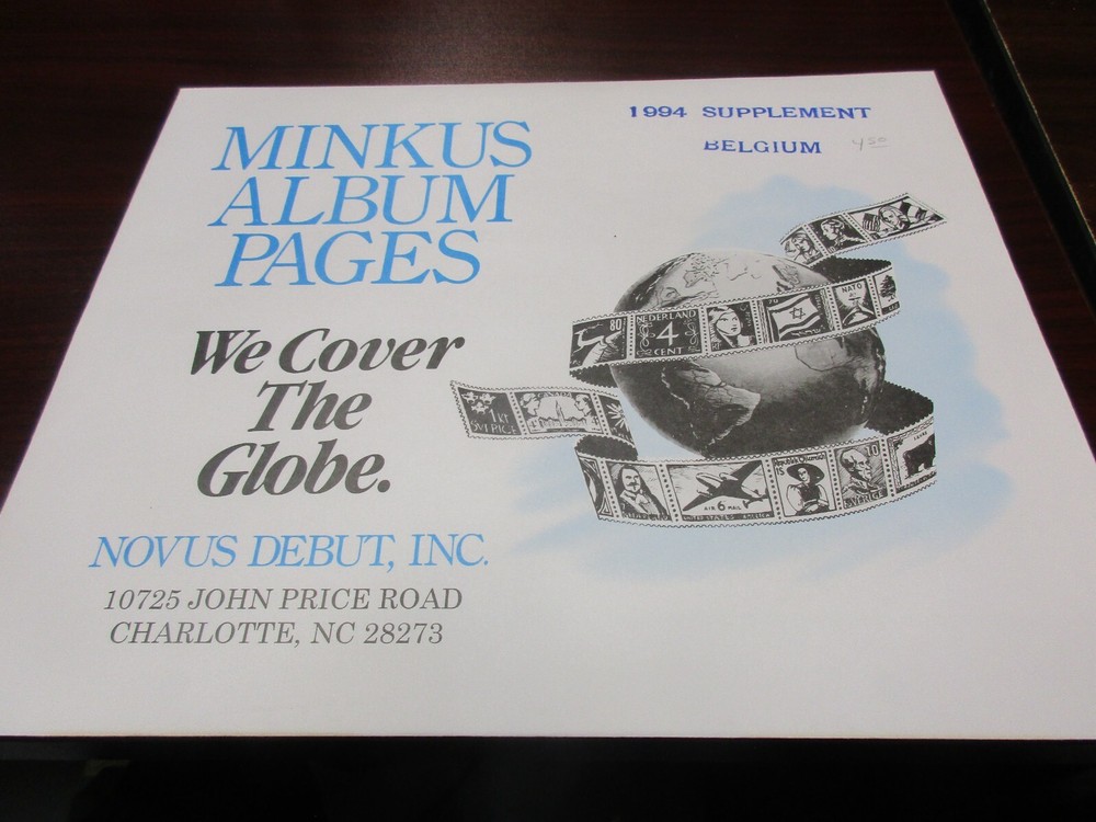 "MINKUS"  1994   SUPPLEMENT  BELGIUM      W/FREE SHIPPING!!!